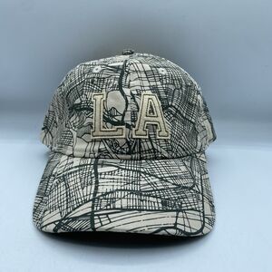 Coney Island Picnic Hat LA Grid Print Dad Hat Green Strapback Logo Hipster NWOT